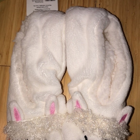 Holiday Style Fa La La Llama Shoe Size 4-10 Ladies Slipper Socks NEW - Picture 3 of 4